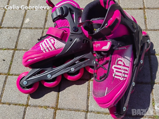 Детски ролери за момиче 33-37 номер + каска + предпазители, снимка 2 - Детски маратонки - 54327922