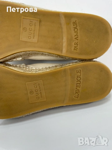 Бежови еспадрили Gucci 39 Оригинал, снимка 9 - Дамски ежедневни обувки - 55103265