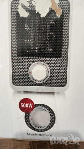 Мини вентилаторна печка - духалка 500W, с регулиране, снимка 4 - Отоплителни печки - 55215825