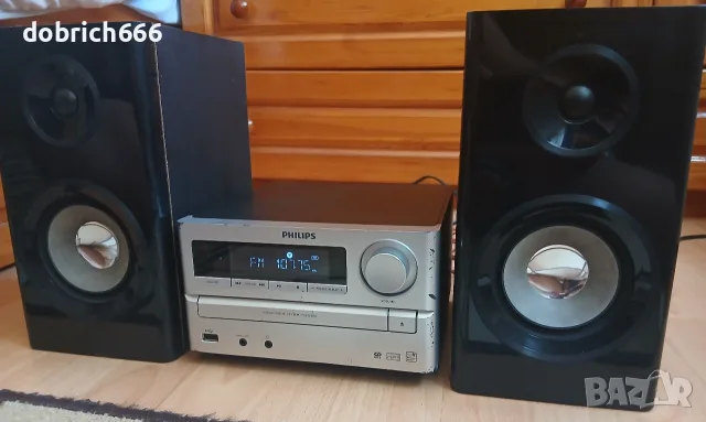 Аудио уредба Philips USB CD FM Aux с тонколони 25 евро, снимка 2 - Аудиосистеми - 55500978