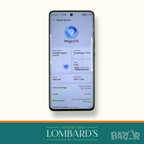 Honor Magic 6 Lite 5G 256 GB, N: 534604, снимка 2 - Huawei - 55222014