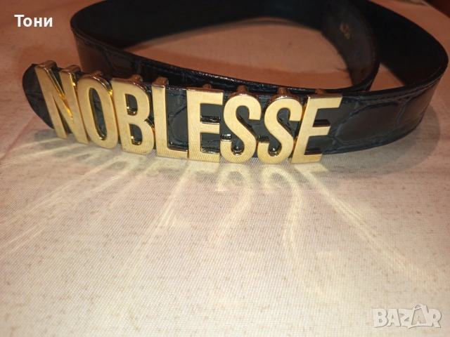NOBLESSE Оригинал Нов Дамски Стилен Кожен Колан 95см., снимка 3 - Колани - 54393594
