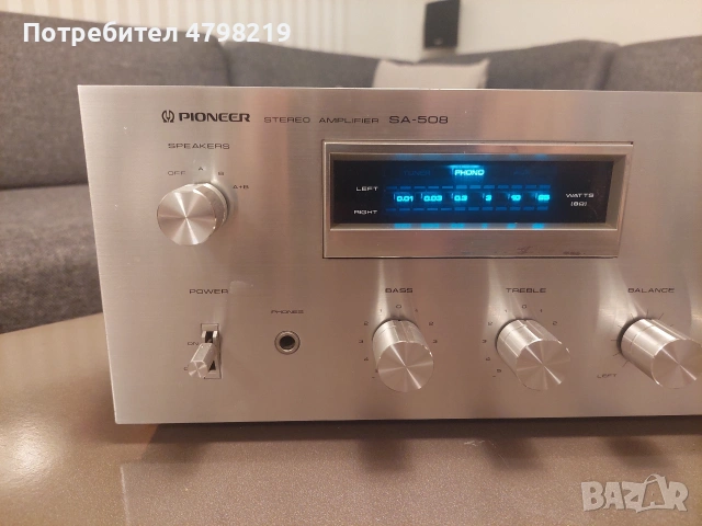 Pioneer SA-508 усилвател, снимка 2 - Ресийвъри, усилватели, смесителни пултове - 54479281
