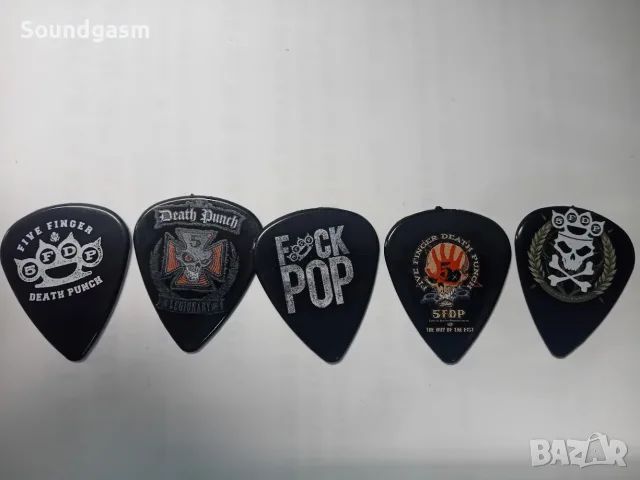 Five Finger Death Punch guitar picks - сувенирни перца за китара , лицензни, Великобритания