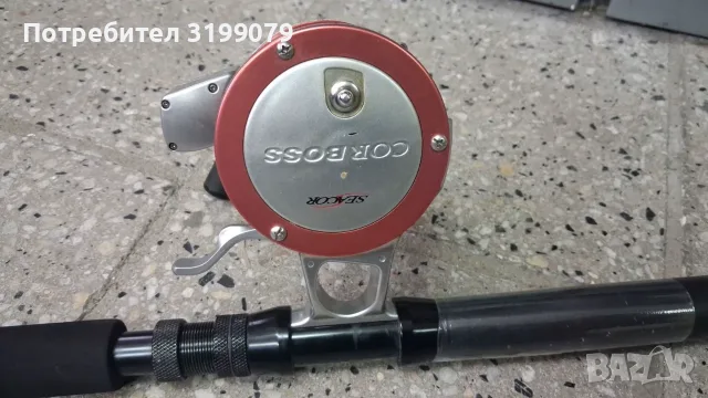 Мултипликатор Cormoran corboss пръчка spo 80lbs сом комплект