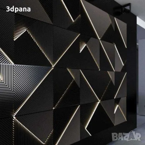 Светещи 3D панели за стена модел 0042 – гипсов релеф с LED осветление, снимка 3 - Икони - 25278775