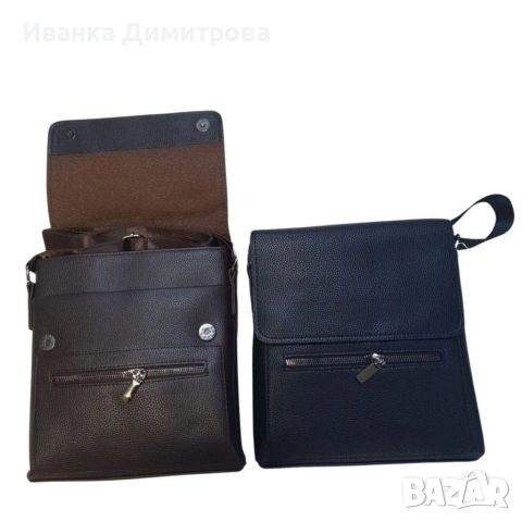 мъжка чанта в черно и кафяво , снимка 2 - Чанти - 54705636