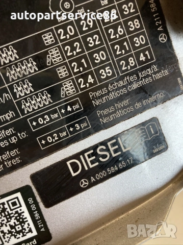 Капак на горивен резервоар сив за Mercedes W211 (2007) A0005846517, снимка 2 - Части - 54167050