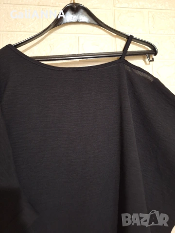 ЕФЕКТНА ТУНИКА С ПАДНАЛО РАМО 3XL-4XL, снимка 2 - Туники - 55166588