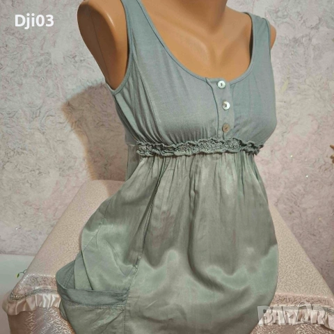 Копринена Туника с джобове, снимка 2 - Туники - 55061156