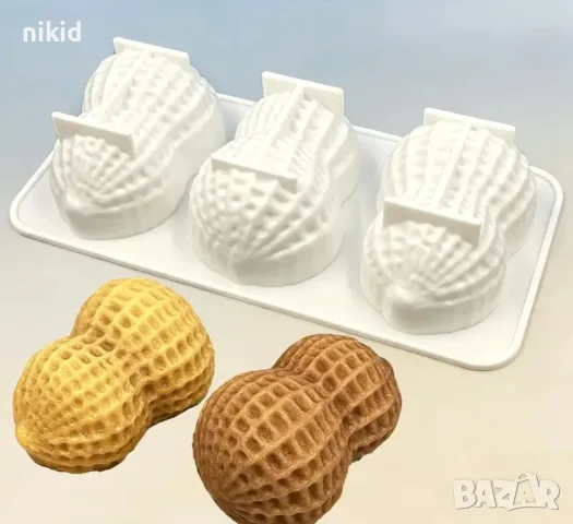 3D 3 Фъстъка Фъстък плодов десерт мус шоколад сладкиш силиконов молд формакорпусни десерти