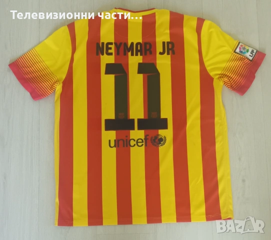 Оригинална футболна тениска Барселона Неймар 11 гостуващ екип 2013 2014 Nike 532823-703,мъжки XL