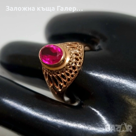 Винтидж златен пръстен – съветско злато, 583, 3,53г, снимка 5 - Пръстени - 54215305