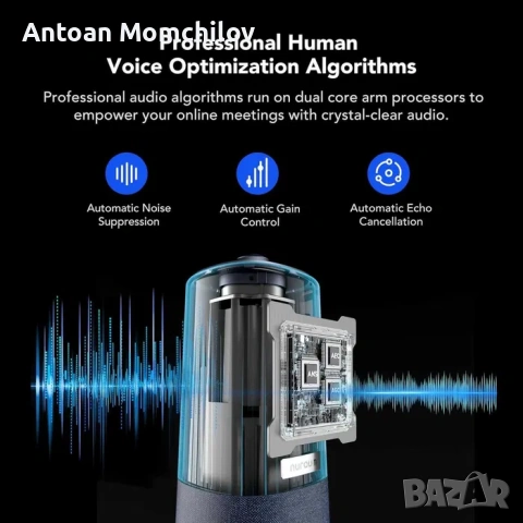 Конферентна камера Nuroum 360 Pro C50 360 градуса, снимка 6 - Камери - 54805319