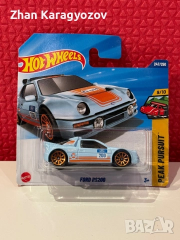 🔥 Hot Wheels GULF Ford RS200  | Ново / Sealed | Колекционерска количка