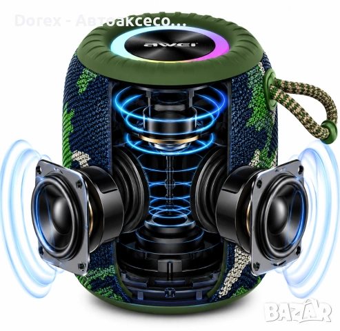 Портативна Bluetooth тонколона 5W с RGB осветление, снимка 4 - Тонколони - 54854135