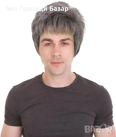 Нова Мъжка перука рок звезда 80s медно руса коса за парти фестивал Хелоуин маскарад