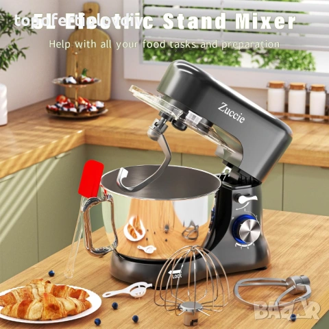 Планетарен миксер Zuccie Food Processor,Гаранция, снимка 2 - Миксери - 54079380