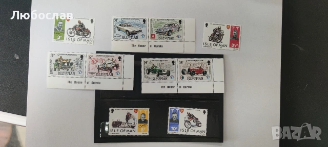 Isle of Man – тематичен лот марки TT мотоциклети + Century of Motoring (MNH)