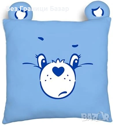 Нова Декоративна възглавница Care Bears 35 см двустранен дизайн Мека квадратна за детска стая, снимка 6 - Възглавници - 54106510