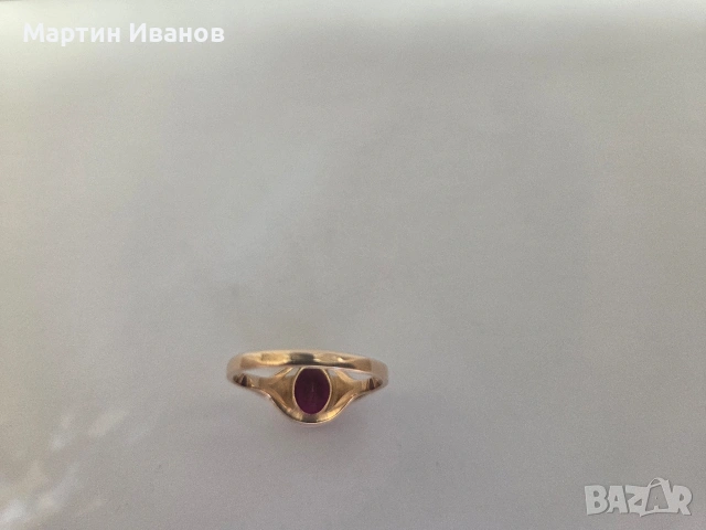 Златен руски пръстен с рубин 2, снимка 5 - Пръстени - 54838168
