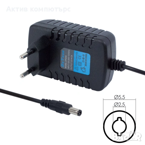 Адаптер DeTech 12V/2A 5.5x2.5