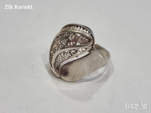 Дамски сребърен пръстен, снимка 7 - Пръстени - 54427739