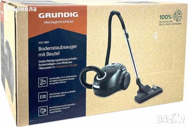 Компактна прахосмукачка Grundig VCC 3851  , снимка 2 - Прахосмукачки - 54314285