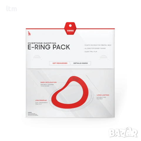 Evans ER-ROCK E-Ring Pack Rock Демпфер/заглушител за барабан, снимка 2 - Ударни инструменти - 54135760