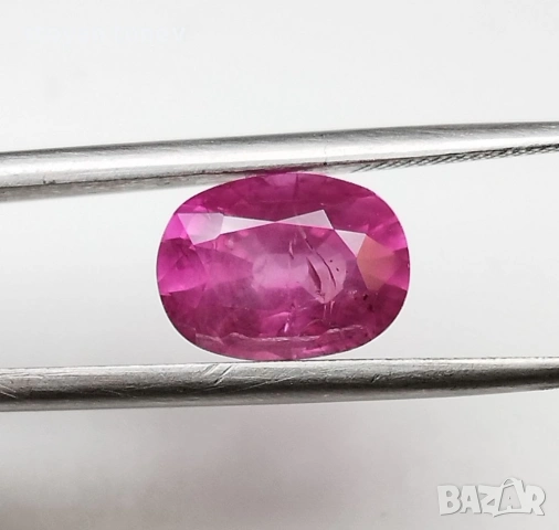 Красив ярко-розов сапфир 2,60 карата с отличен цвят и блясък! Сертификат!