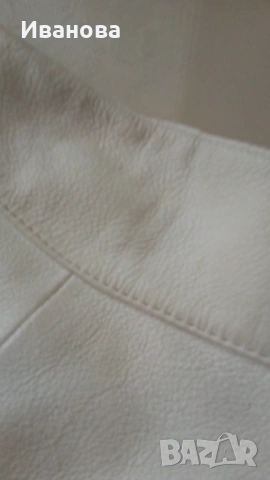 Голяма бяла чанта от естествена кожа, снимка 3 - Чанти - 54017110