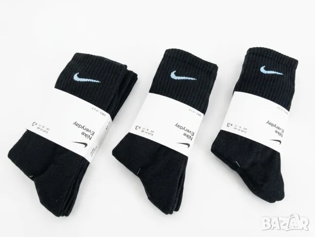 NIKE DRI-FIT Men's Socks Black Cotton Мъжки чорапи Найки Найк Наики Наик памук нови пролет лято 