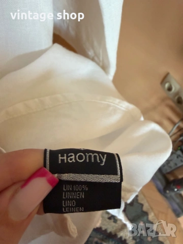 Ленена туника с дълбоки странични цепки Haomi, размер S/M, снимка 9 - Туники - 54670430