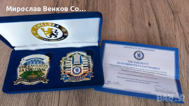 Лимитиран колекционерски комплект Chelsea FC 2018 FA Cup – Danbury Mint (#0080/2018), снимка 2 - Фен артикули - 55486371