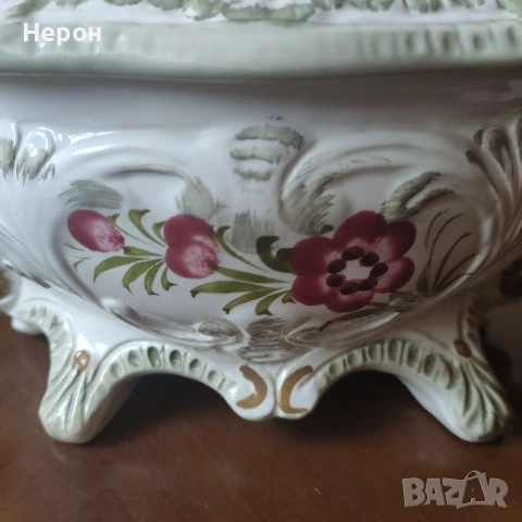 Порцеланова фруктиера, снимка 7 - Антикварни и старинни предмети - 40957282