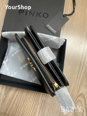 Дамски портфейл на Pinko в черен и розов цвят, снимка 3 - Портфейли, портмонета - 55407794