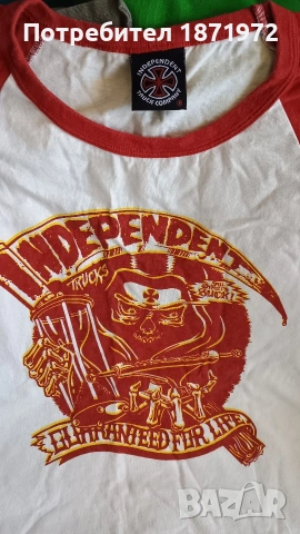 Продавам скейт блуза с дълъг ръкав Independent ,размер Хл , снимка 4 - Блузи - 54414109