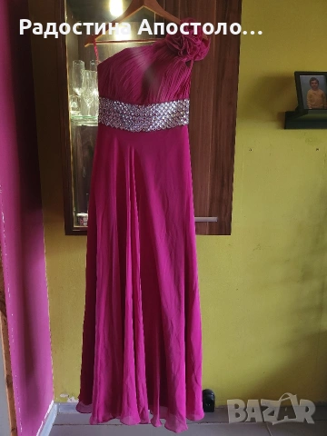 Официална рокля в циклама с камъни , снимка 8 - Рокли - 54086810