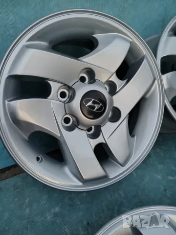 Оригинални Алуминиеви джанти за Hyundai Terracan  6 x 139,7mm ,централен отвор 106,1 mm , ET 25 ,7J , снимка 12 - Гуми и джанти - 55395621