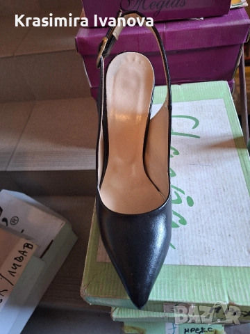 нови обувки Мегияс еко кожа отворена пета , снимка 5 - Дамски обувки на ток - 54209353
