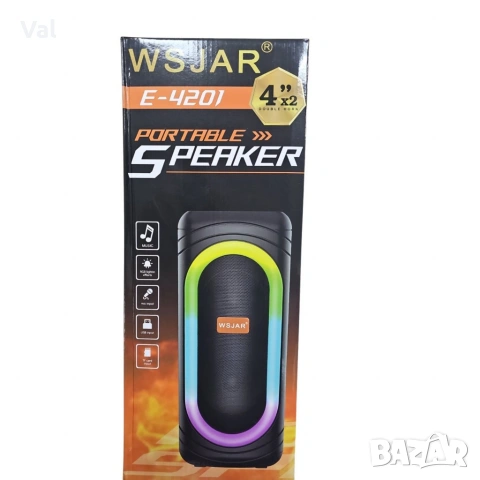 Тонколона с LED цветни светлини,WSJAR, снимка 2 - Тонколони - 54825893