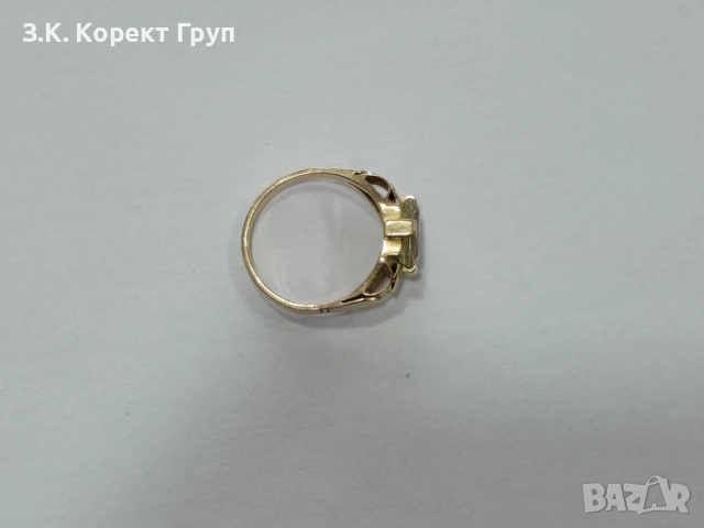 Дамски златен пръстен 14К 585 / 3,24 гр, снимка 5 - Пръстени - 54546380