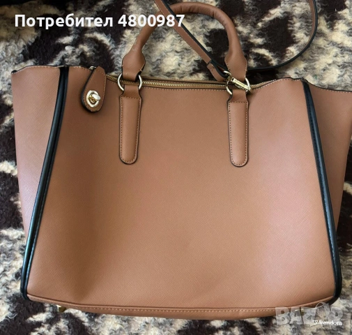 Голяма чанта за рамо от еко кожа – Като нова