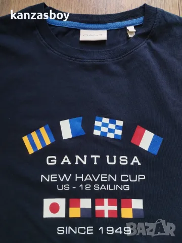gant - страхотна мъжка тениска КАТО НОВА 2XL, снимка 2 - Тениски - 55381439