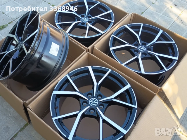 ПРОМОЦИЯ!!! ЧИСТО НОВИ ДЖАНТИ VW RLINE 17" 5X100 ФОЛКСВАГЕН Р ЛАЙН ГОЛФ ПОЛО КАДИ 5Х100, снимка 7 - Гуми и джанти - 54383861