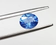  Красив ярък цейлонски сапфир с метличинено син цвят 1,28 карата! Сертификат!, снимка 2