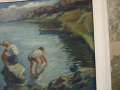 Стара картина масло на платно 77 / 67 см, снимка 5