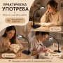 Голяма увеличителна настолна лупа с LED осветление за четене гоблени бродиране козметик лед мощна, снимка 7