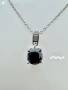 Сребърно колие с мойсанит (Диамант) 1 карат, снимка 3