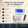 Дигитален настолен часовник с термометър сензор дата гласово управление за спалня офис електронен, снимка 4